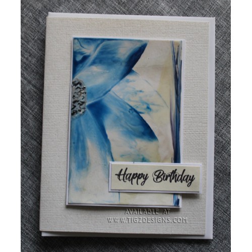 Encaustic Elements - Birthday Greeting Card - Made in Creston BC #21-27